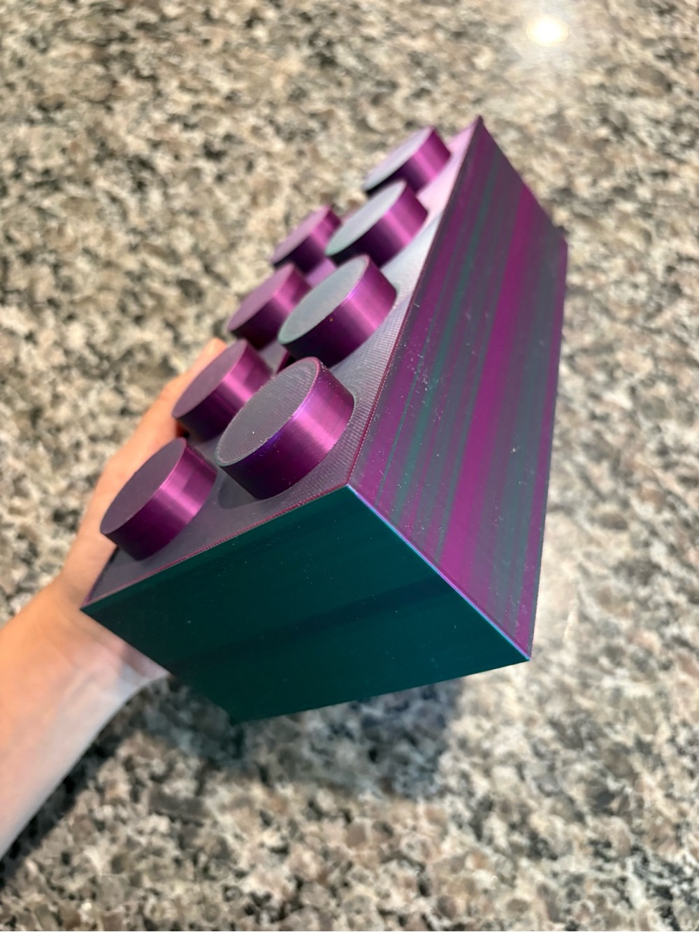 NWT Purple and Teal Building Block Tissue Box Cover - Picture 6 of 10